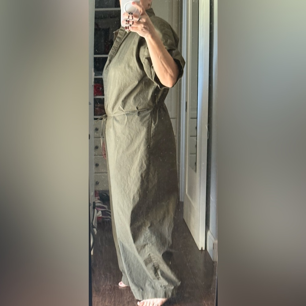 Banana Republic Olive Green Cargo Jumpsuit Pants - Picture 2 of 9